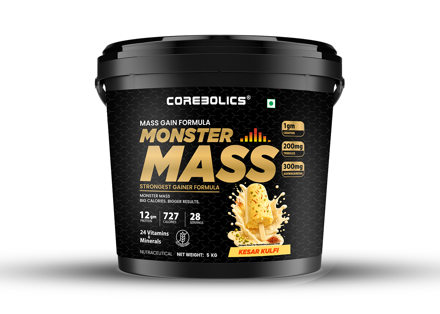 Corebolics Monster Mass 5kg kesar kulfi