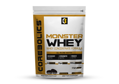 Corebolics Monster Whey - Whey Concentrate Formula 1 kg - 28 Servings