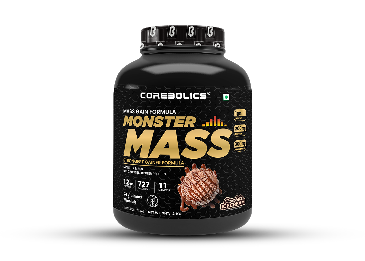 Corebolics Monster Mass 2kg Chocolate Icecream