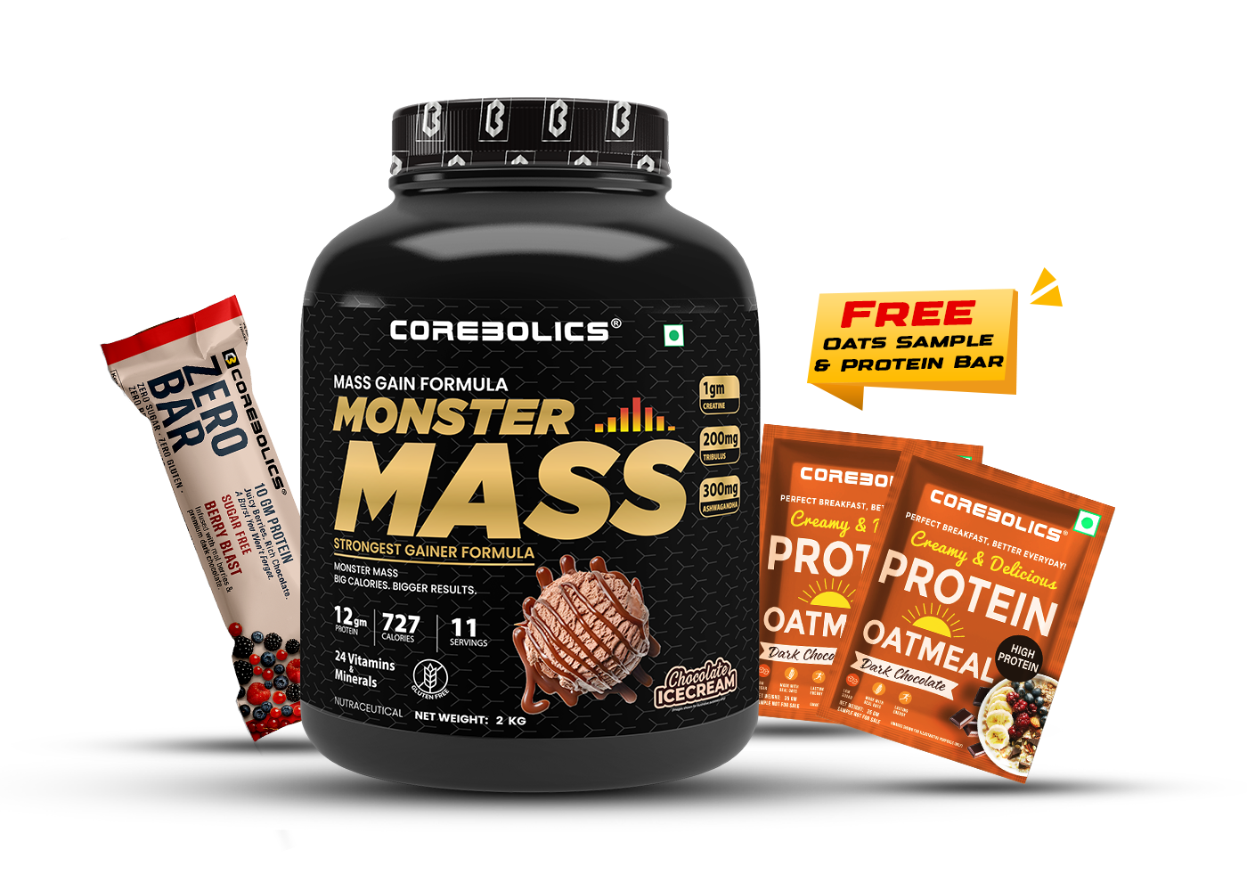Corebolics Monster Mass Gainer 2kg
