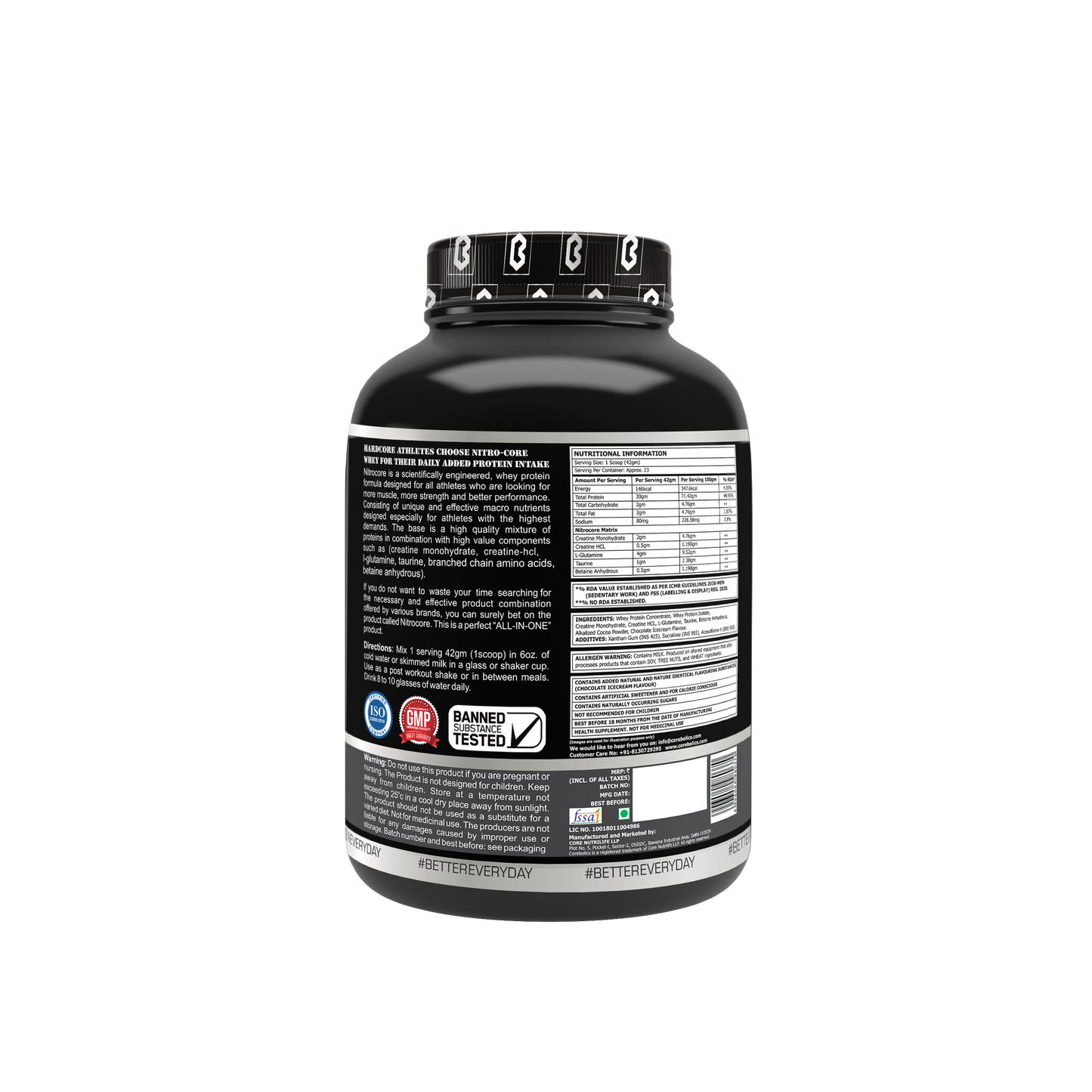 COREBOLICS NITROCORE WHEY PROTEIN ( 1 KG, 23  SERVINGS )