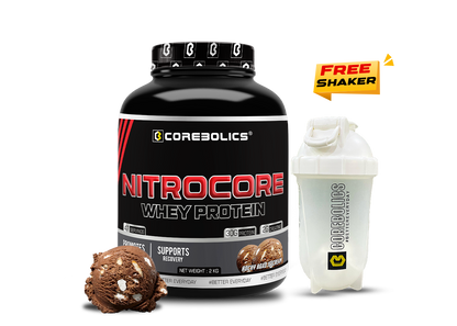COREBOLICS NITROCORE WHEY PROTEIN ( 2 KG, 47 SERVINGS ) + Free Shaker