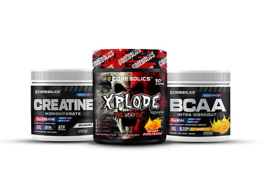 Three supplement containers from CoreBolics 