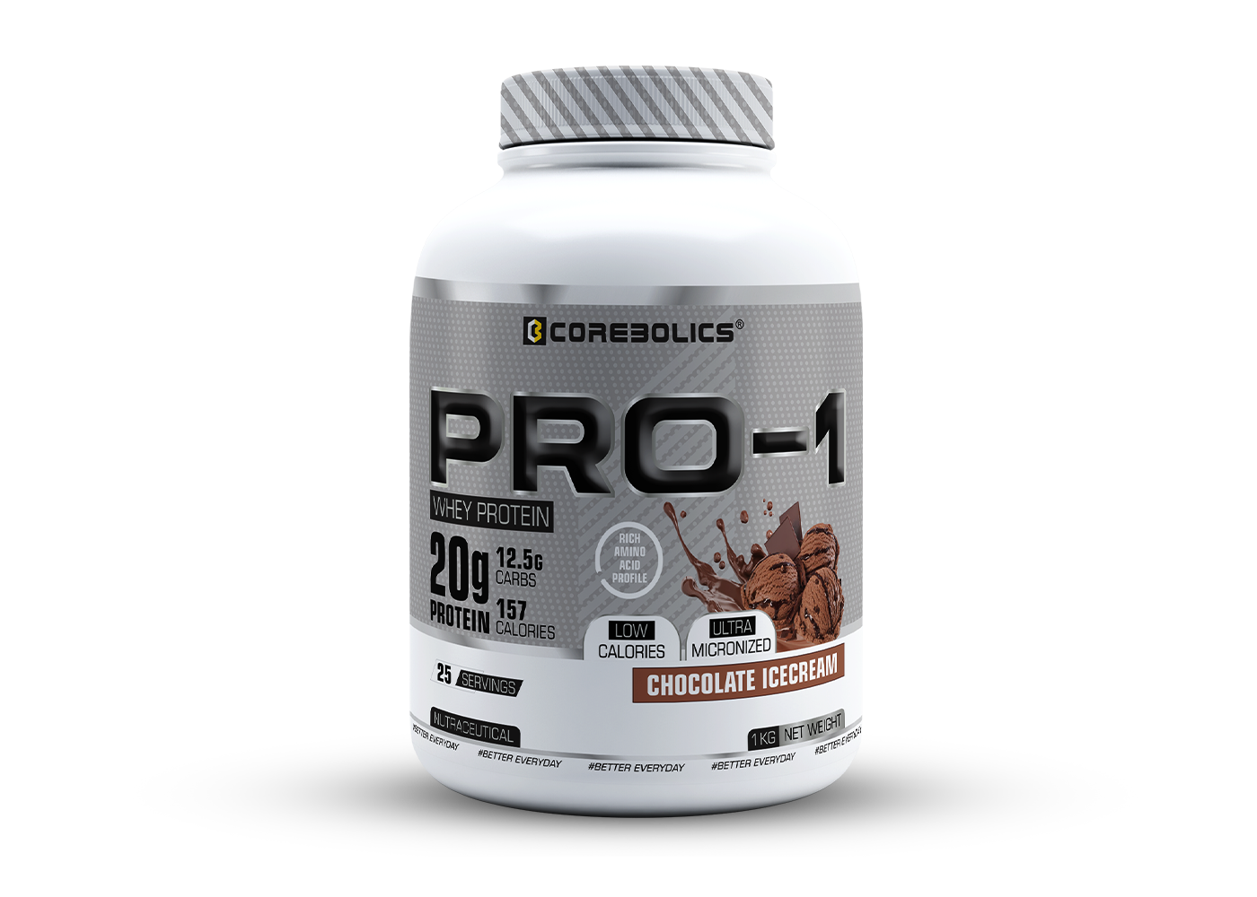 Corebolics Pro-1 Whey Protein ( Chocolate, 1 kg, 25 Serving )