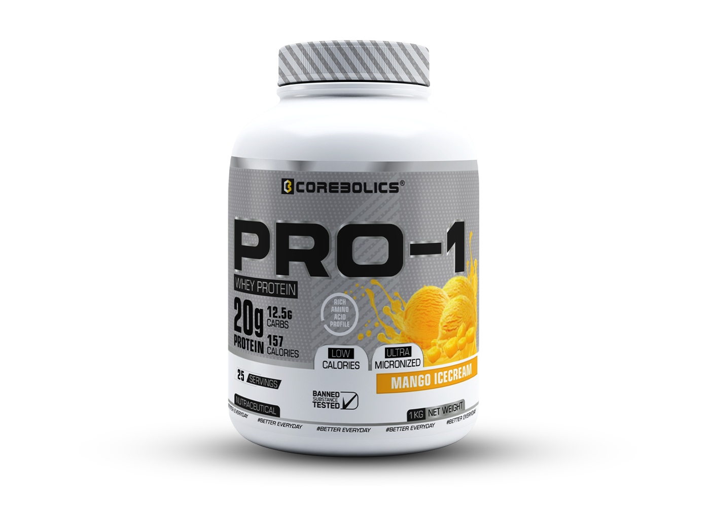Corebolics Pro-1 Whey Protein (1 kg, 25 Serving)