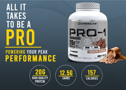 Corebolics Pro-1 Whey Protein ( 2 kg, 50 Serving ) + Free Shaker