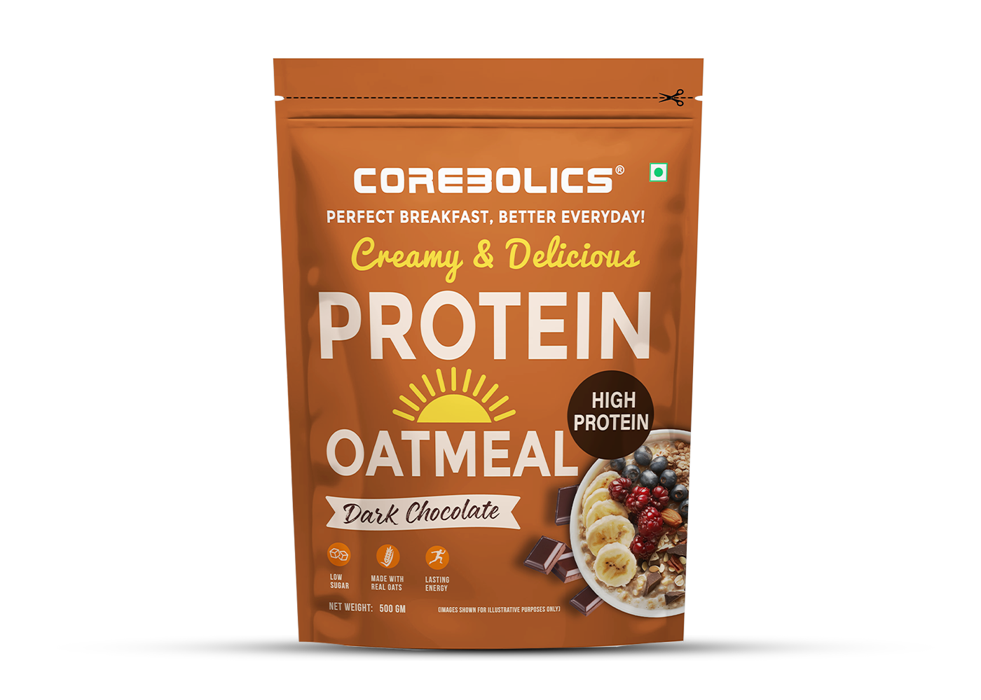 COREBOLICS PROTEIN OATMEAL [ 500 GM, 10 SERVINGS ]