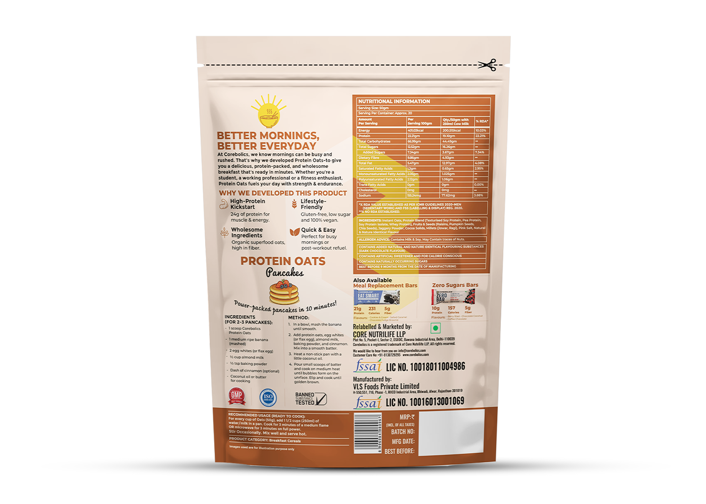 Corebolics Protein Oatmeal