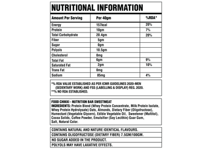 Corebolics Zero Bar ( 10 gm Protein, 6 Bars )