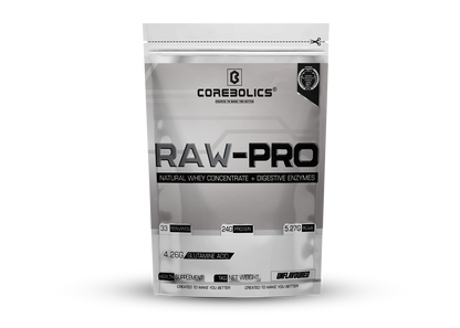 Corebolics Raw - Pro Natural Whey Concentrate + Digestive Enzymes( Unflavoured, 1 kg, 33 Servings )