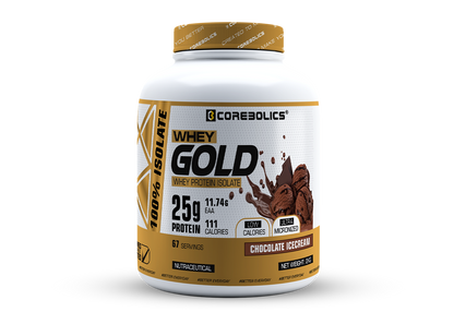 Corebolics Whey Gold - Isolate Protein (2 kg, 67 Servings) + FREE Sample And Protein Bar