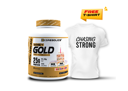 Corebolics whey gold offer birthday cake