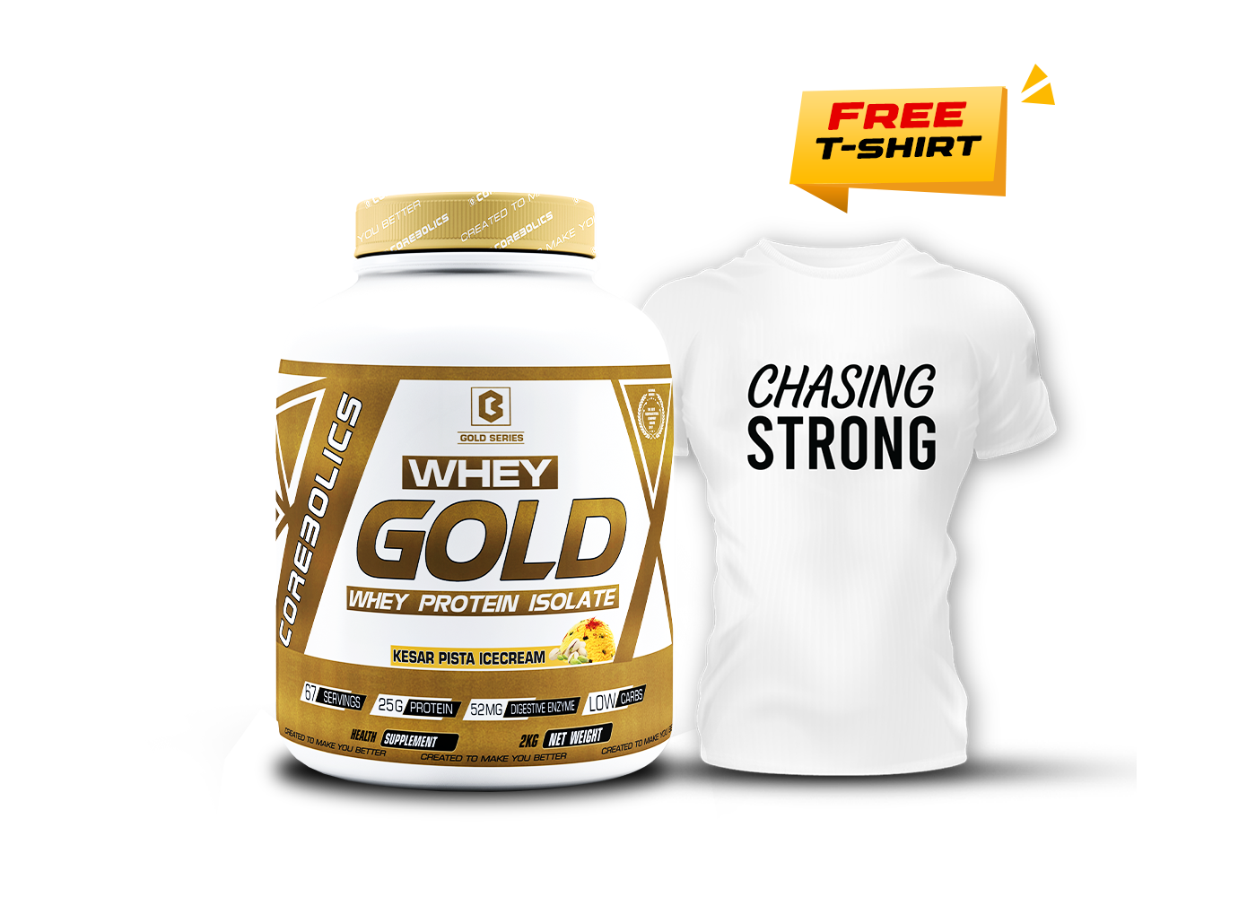 Corebolics whey gold offer kesar pista 