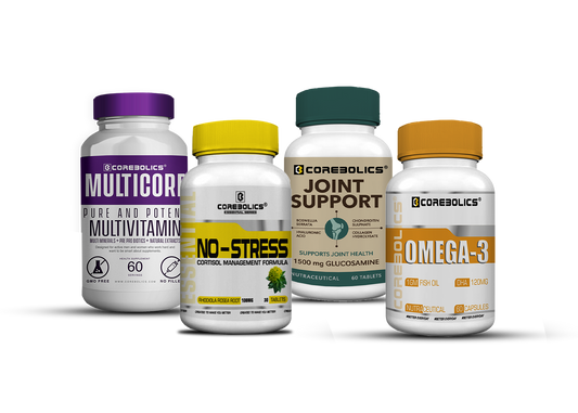 One Combo. Four Benefits – Multicore, No-Stress, Omega-3 & Joint Support