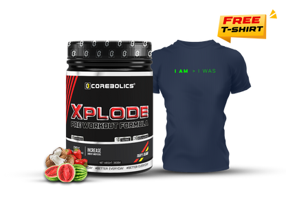 Corebolics Xplode Pre Workout Formula(360 gm, 30 Servings) + FREE T-shirt