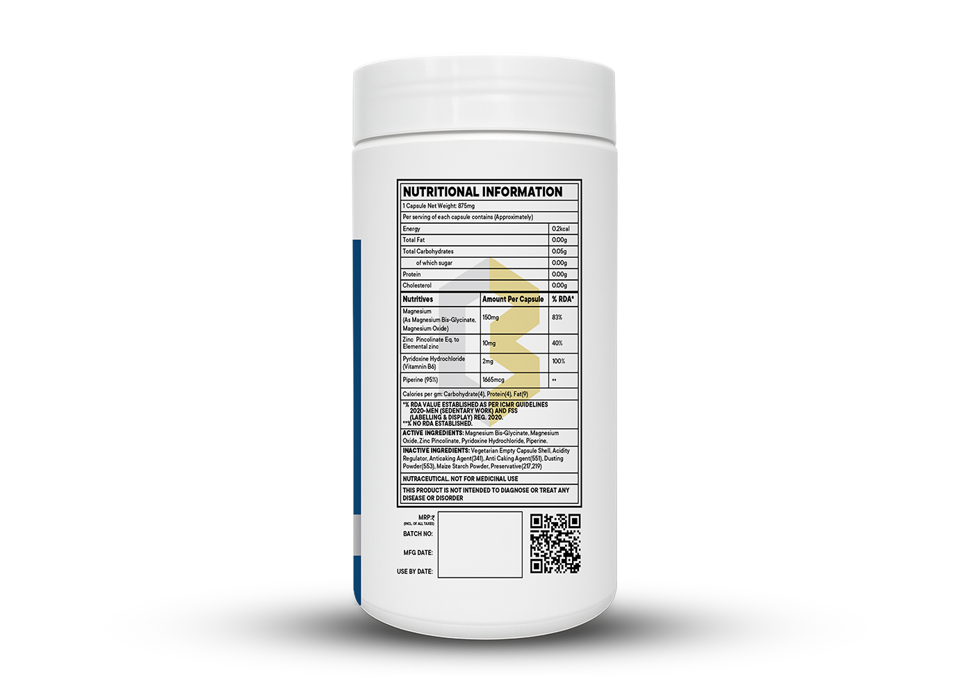 Corebolics ZMA Nutritional Information