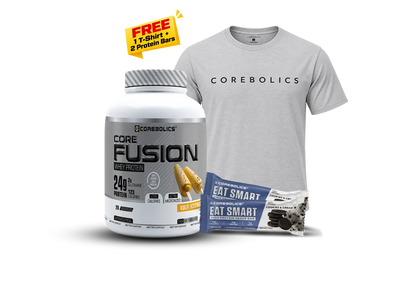 Core Fusion Whey Protein 1KG + FREE T-Shirt & 2 Protein Bars