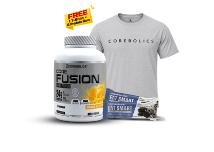 Core Fusion Whey Protein 1KG + FREE T-Shirt & 2 Protein Bars