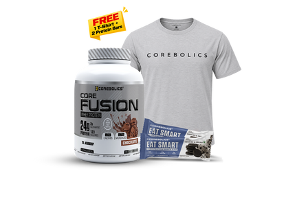 Core Fusion Whey Protein 1KG + FREE T-Shirt & 2 Protein Bars