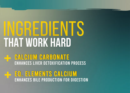 Corebolics Calcium ingredients: calcium carbonate, elemental calcium