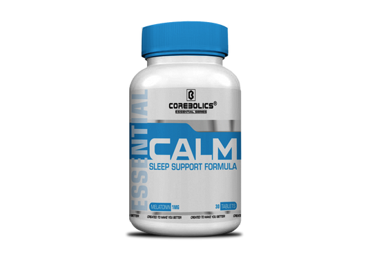 Corebolics Calm sleep support formula, melatonin 1 mg, 30 tablets