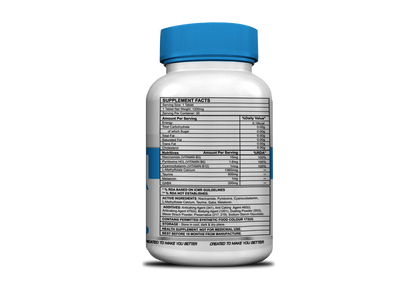 Corebolics Calm supplement facts, 1 tablet serving