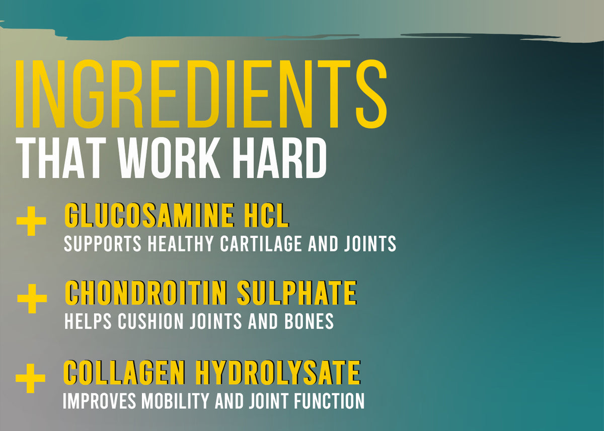 Corebolics Joint Support bottle with "Strong Joints, Strong Moves" ingredients that work hard