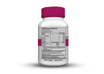 Corebolics Liver support nutritional information label, 1 tablet serving