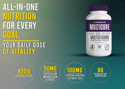 Corebolics Multicore multivitamin banner: all-in-one nutrition, 60 capsules
