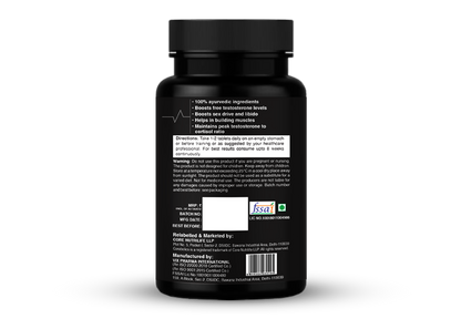 Corebolics Testobolics bottle back label with directions and warning