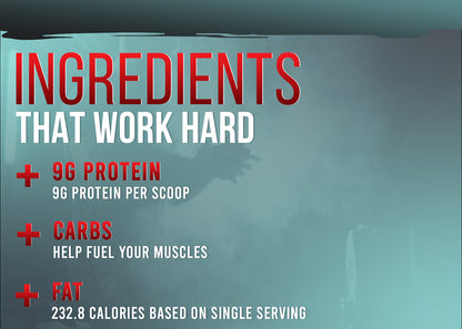 Key ingredients of Corebolics Weight Gainer Xtreme: 9g protein per scoop, carbs to fuel muscles and 232.8 calories per serving