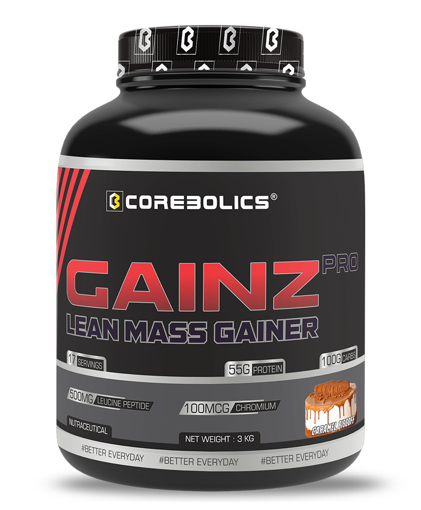 Corebolics Gainz Pro-Lean Mass Gainer (3 kg, 17 Servings)