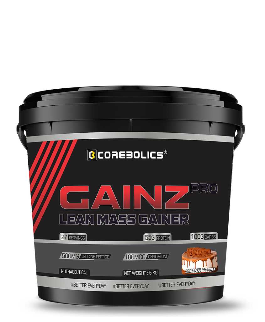 Corebolics Gainz Pro-Lean Mass Gainer (5 kg, 27 Servings)