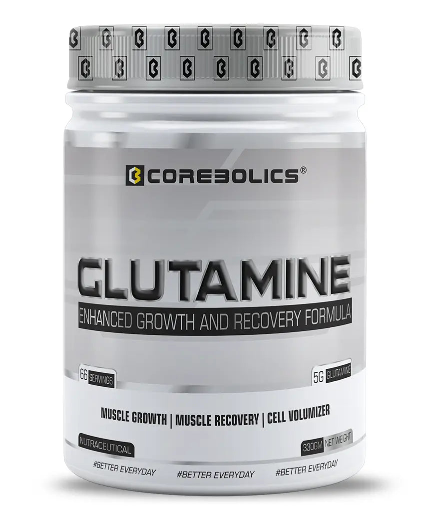 Corebolics Glutamine(Unflavored, 330 gm, 66 Servings)