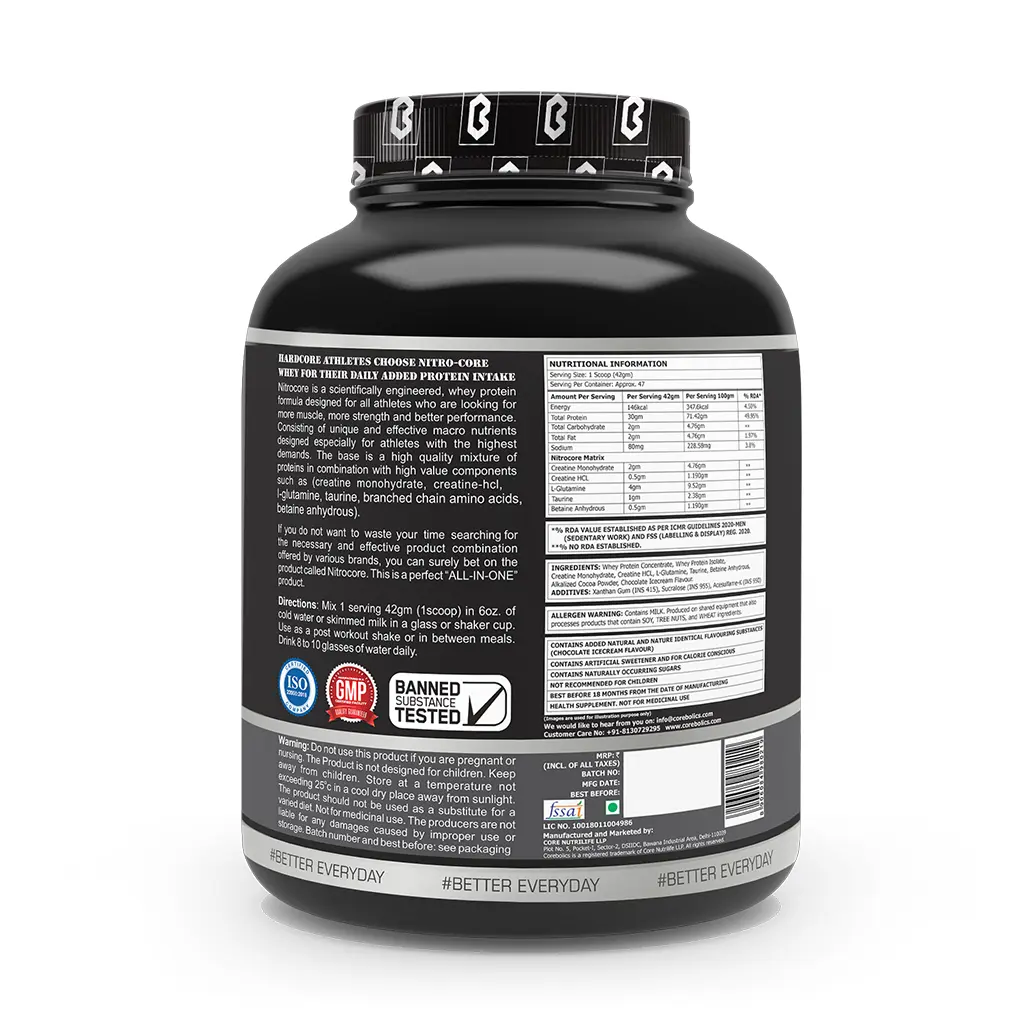 Corebolics Nitrocore Whey Protein (2 kg, 47 Servings)