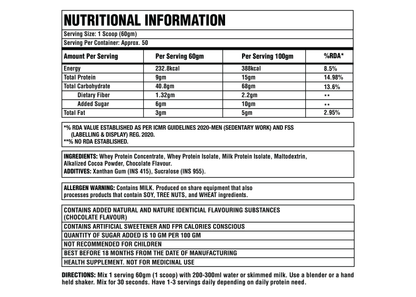 Corebolics Weight Gainer Xtreme ( Chocolate, 3 kg, 50 Servings ) + Free T-Shirt