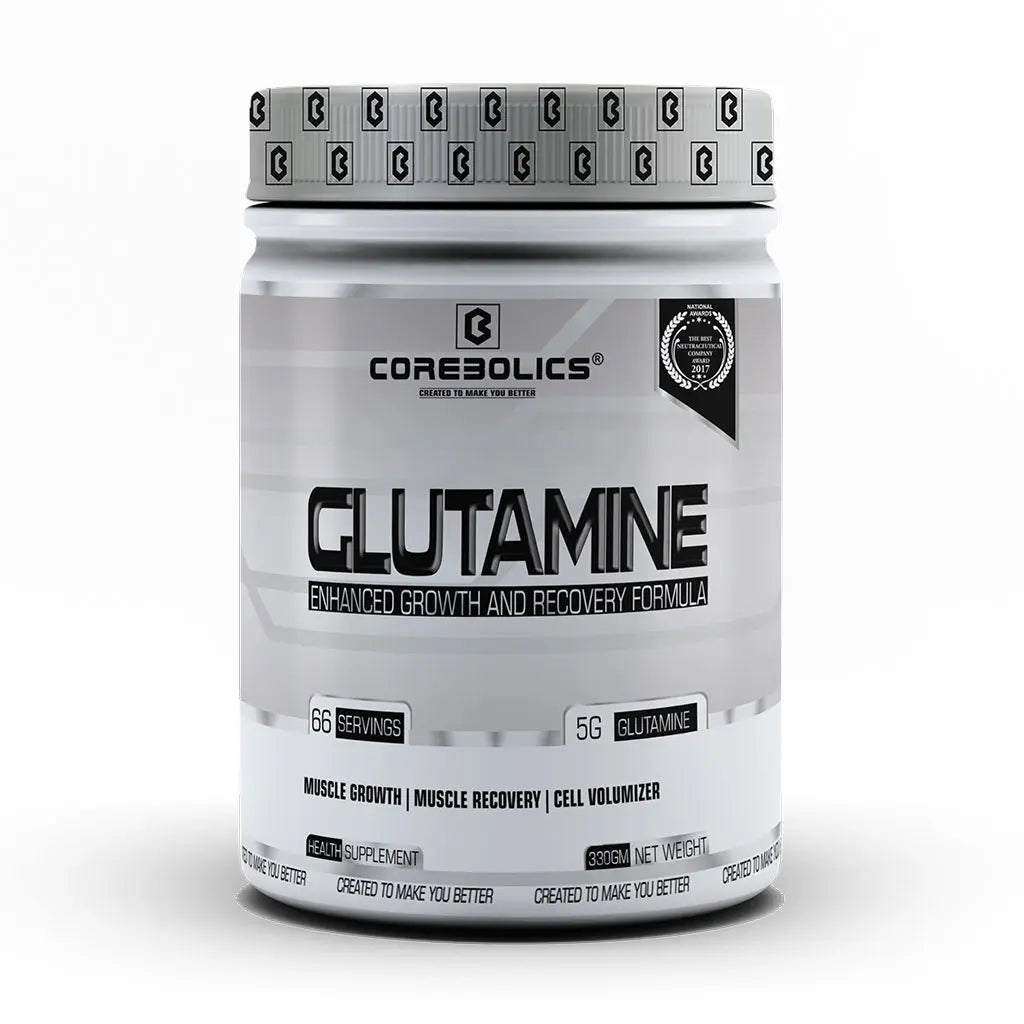Corebolics Glutamine(Unflavored, 330 gm, 66 Servings)