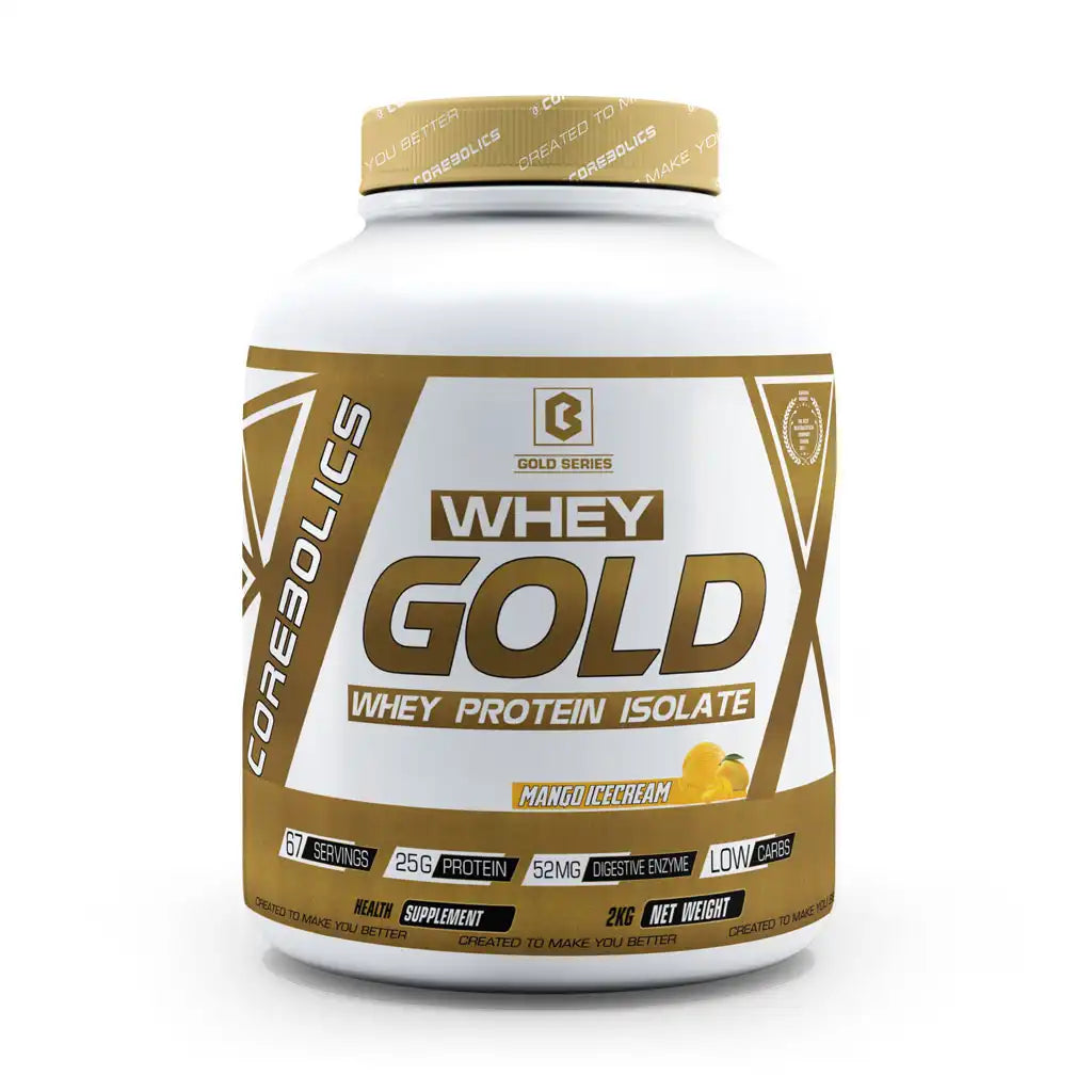 Corebolics Whey Gold - Isolate Protein(2 kg, 67 Servings)