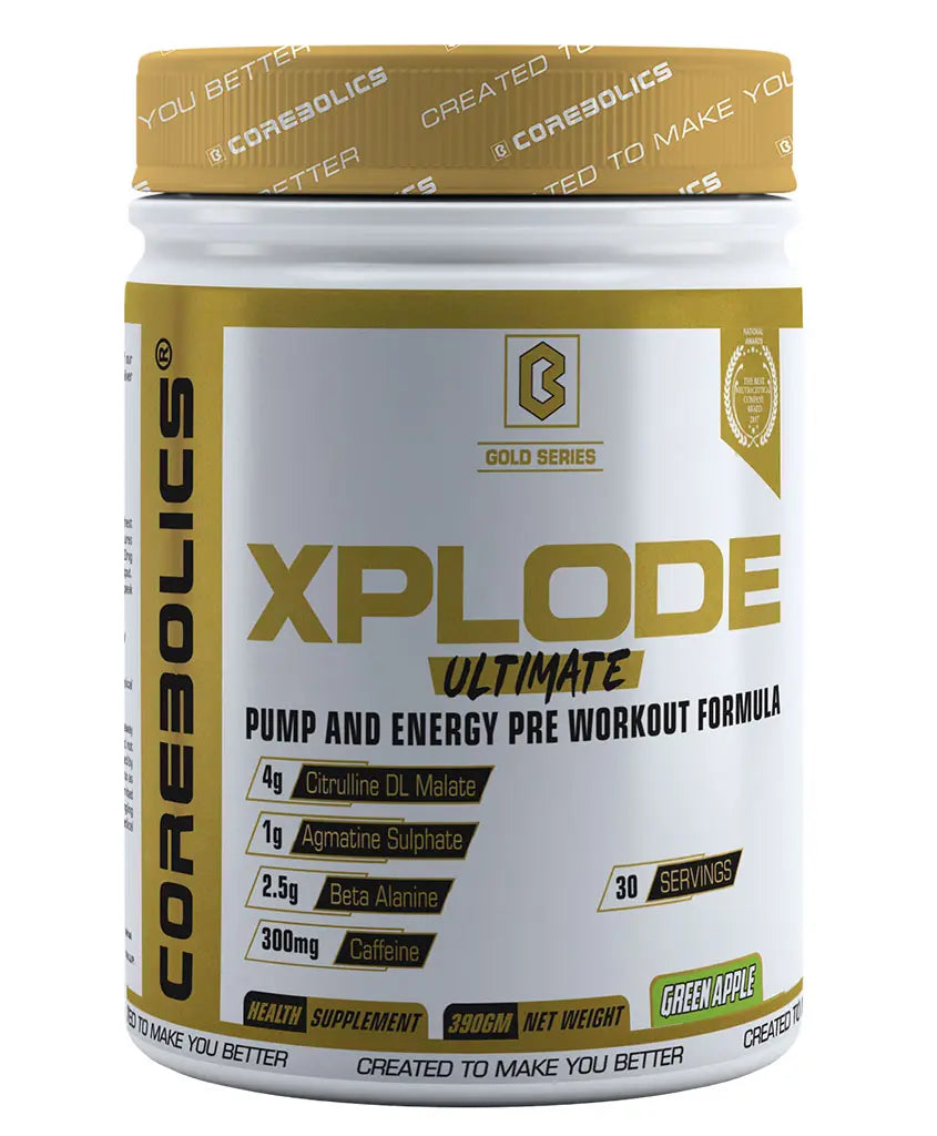 Corebolics Xplode Ultimate- Pump, Focus and Energy Pre Workout Formula(390 gm, 30 Servings)
